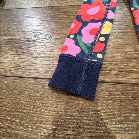 Hanna Andersson Girls Long John Hanna Jams, Floral, Size 5, Organic Cotton - Picture 4 of 12